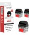 3-pack of empty replacement pods for Smok RPM2 mod, clear plastic packaging with transparent window.