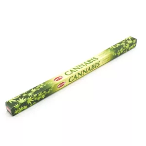 Hand-rolled joint with a mixture of green, brown, and purple marijuana. Tightly rolled with a rough texture and small holes on the edges.