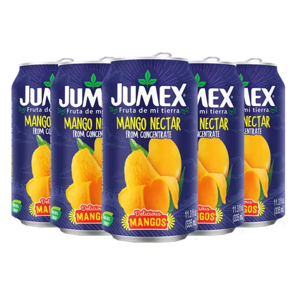 330ml Fruta Di Mi Terra - Jumex fruit juice drink, 100% natural, 120 calories per can, orange color.