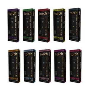 Eight Burnout Black Series boxes from Torch Enterprises in various colors displayed in a row.