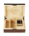 Organize your smoking accessories in style with the RYOT Walnut Combo Box. Two compartments for match boxes and a small tray, plus a drawer for additional items. Perfect gift for any smoker.