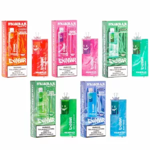 6 fruity e-liquid flavors in a modern, colorful pack. Sugar Bar Vape - Sugarbar x Exodus BRCD.