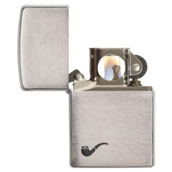 Modern, minimalist Zippo lighter with unique pencil shape, polished chrome finish, and easy grip. Standout design.