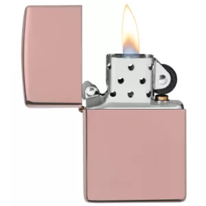 Show off your love for hookah with the pink HP Rose Gold Zippo lighter. Clear window reveals the flame.