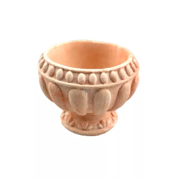 Elegant, ornate vase with intricate carvings and round base. Perfect for holding incense and adding a touch of sophistication to your space.