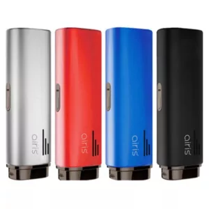Herborn Airistech offers sleek, modern e-cigarettes in black, blue, red, and green, including a larger diameter option.