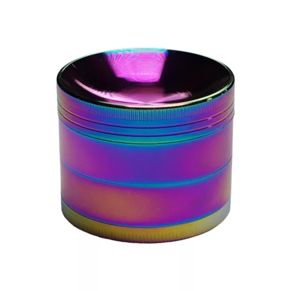 Colorful concave grinder with silver base and intricate designs - BVGS04850.