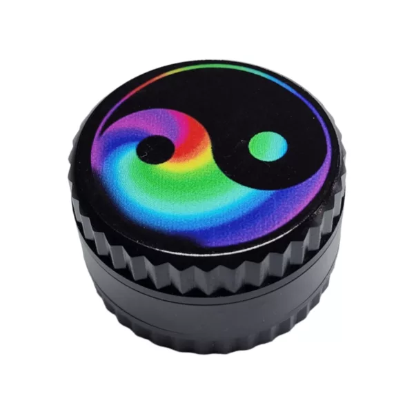 Colorful yin and yang grinder, perfect for balancing your smoking experience. Ling Ling Grinder-BVGS275V.