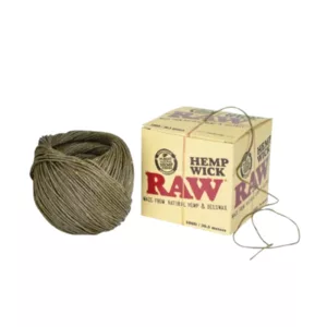 100ft of RAW hemp wick - a natural, organic, and sustainable alternative to synthetic wicks for smoking and other hemp activities.