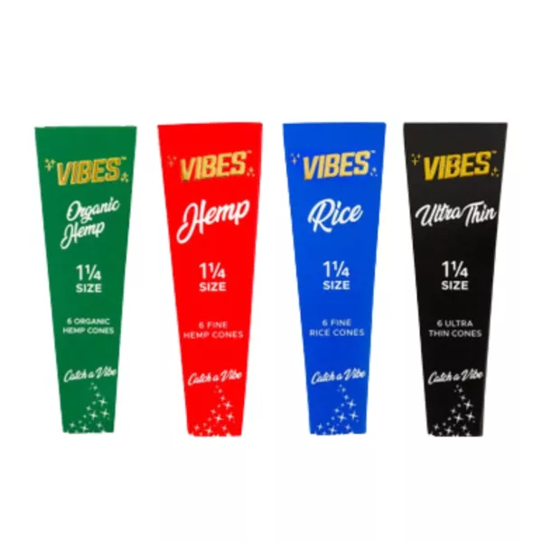 Vibe Cones are ceramic cannabis holders with colorful designs for small group sharing.