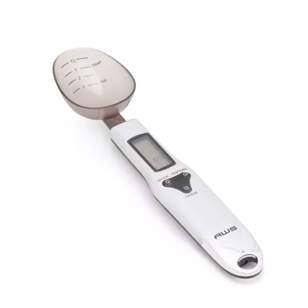 Kitchen scale with LCD display and removable tare dish. Accurate and convenient for measuring ingredients.