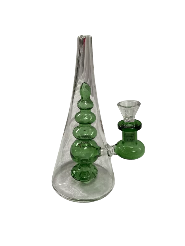 Glass bong with tree design and small bubbles. Mystic Marble WP - CCJLE57.