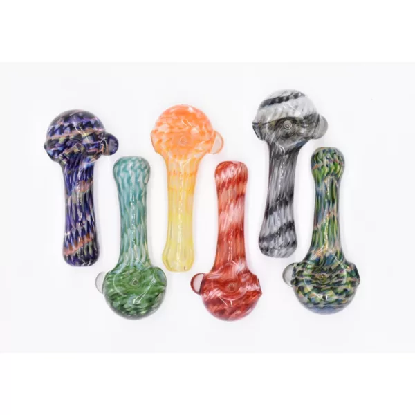 Vibrant, colorful marble pipettes in a semi-circle formation, each with unique patterns and designs. #JEDIMarbleSpoon