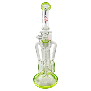 Clear plastic bong with small stem for holding water. Wheel it up WP- CCJLB28.