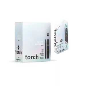 Open box with rectangular shape and rounded corners, featuring the 'Torch' logo in black letters on a white label.
