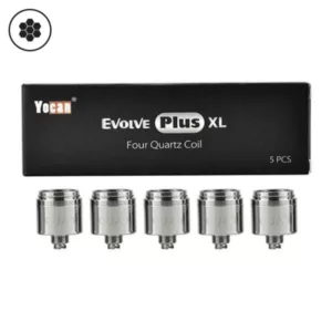 The Evolve Plus XL Coil by Yocan is a double-ended coil designed for use in the Yocan Evolve Plus XL vaporizer. It is made of stainless steel and has a resistance of 0.15 ohms. This coil is intended for use with high VG e-liquids and is designed to produce large clouds and intense flavor.