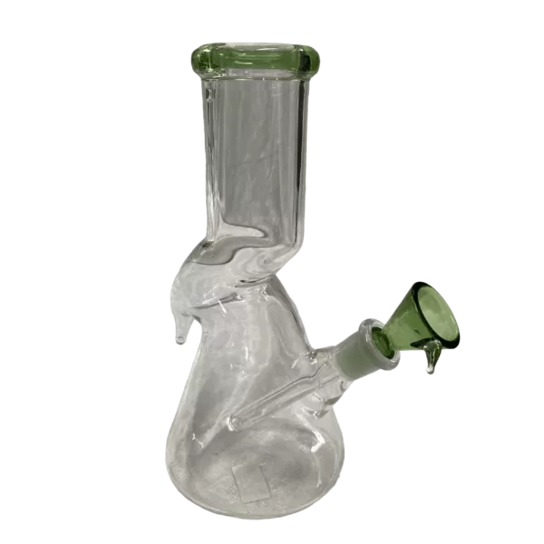 Well-made, clear glass bong with stainless steel base and smooth bowl. No chips or scratches.