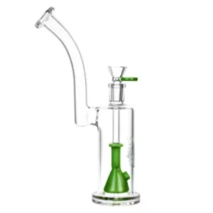 Clear glass beaker with percolator on top, filled with water and designed to look like an ice cold drink. Pulsar brand.