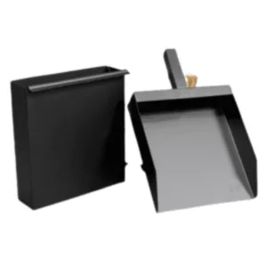 Metal rectangular ashbox with handle and compartment for ashes, suitable for smoking areas.