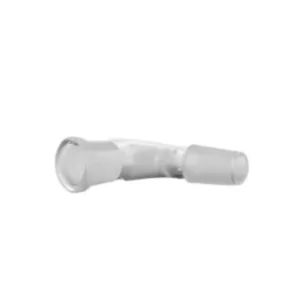 White plastic pipe with small round hole at end, cylindrical shape and smooth surface. Close-up view, not in focus, white background.
