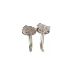 Silver earrings with small, round studs. Simple, elegant design made of high-quality sterling silver. Easy to wear.