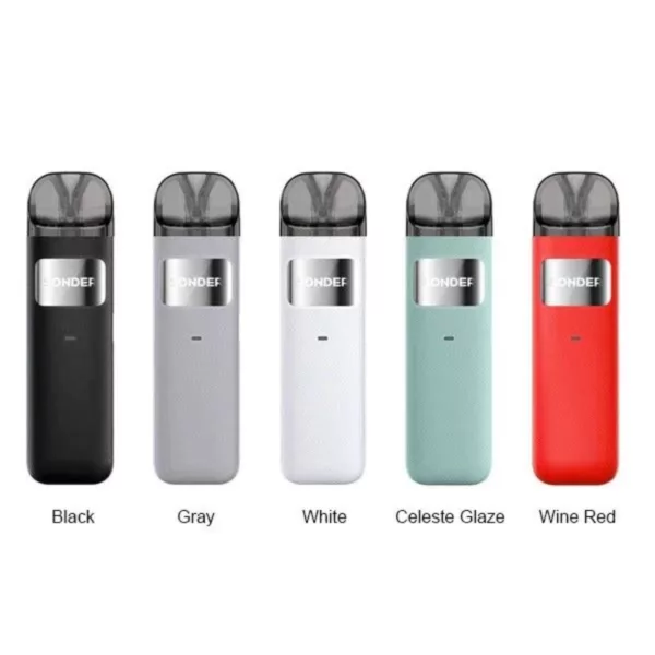 The Sonder U Pod System by GeekVape is a portable, compact vaporizer with a sleek design, clear window, and durable plastic body. It has a USB charging port and refillable pods, available in multiple colors.