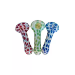 High quality glass pipes in red, blue, and green available in oval and rectangular shapes. Vibrant colors and great representation of the product.