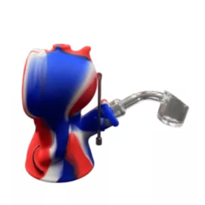 3D Model of British Flag WWSCH4: Metal pipe with Union Jack handle, red, white, and blue flag design.