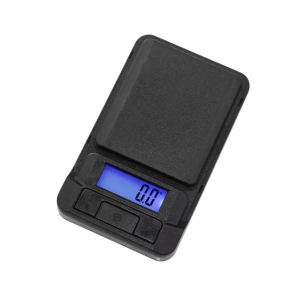Digital scale for weighing objects, displays results on LCD screen. Designed for accuracy and convenience.
