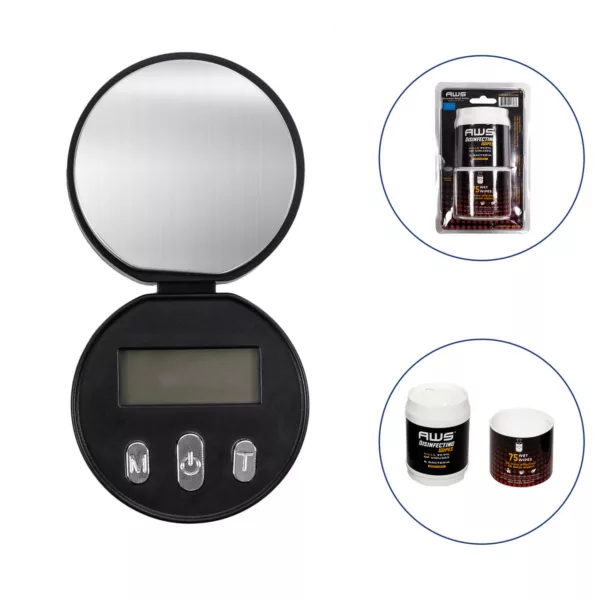 Accurately measure your weight and track progress with the Sanitizer Scale 650 from AWS.