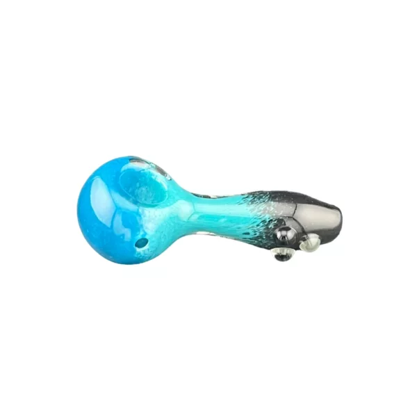 NebTitan HP CCWPF229 - Glass water pipe with clear acrylic stem and silver metal base. Small bowl and air holes. Perfect for smoking.
