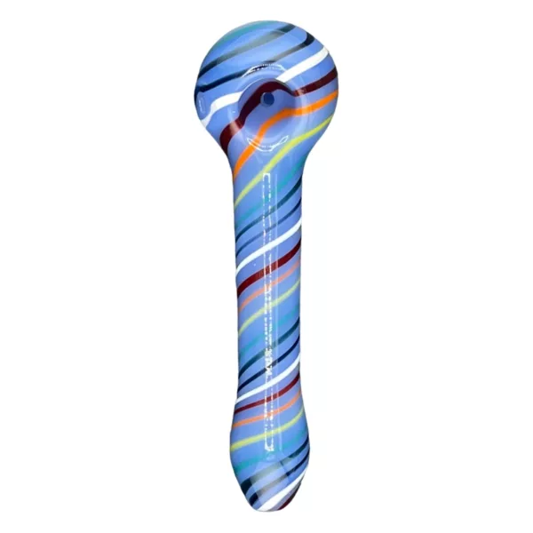 Colorful striped vaporizer pen with transparent tube. Unique design.