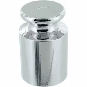 Stainless steel cylinder with smooth surface and diameter of 2 inches, length of 6 inches.