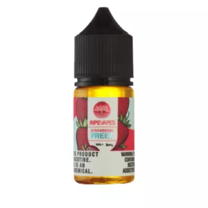 Strawberry Salt e-liquid by Ripe Vapes, featuring a juicy strawberry flavor and a subtle hint of salt.