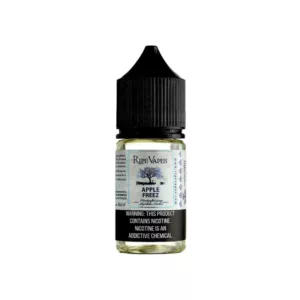 Blueberry Crush e-liquid bottle with white cap and pale blue liquid on white background.