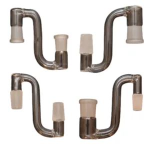 High-quality stainless steel adapter fittings with female and male connections, professional appearance.