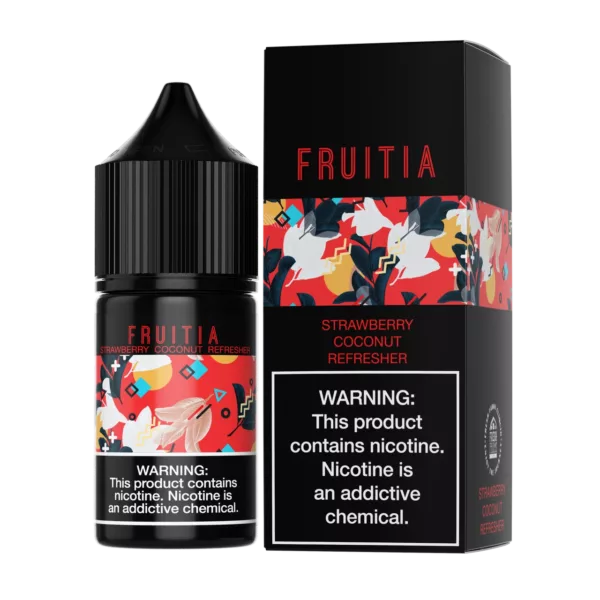 Sweet and tangy Salt Strawberry Coconut Refresher e-liquid with a perfect balance of strawberry and coconut flavors. Ideal for fruit lovers who want a guilt-free sweet treat.