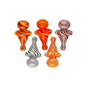 Colorful candy swirl circus tent carb cap for smokers, NN964.