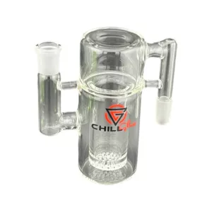Stainless steel handle, round shape, small diameter, catches ashes, keeps them off your hand. 14mm Chill Ashcatcher - CCJLG18.