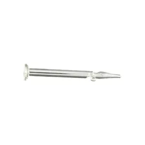 Silver metal decorative straw with pointed end. #MinimalisticStraw-NN808