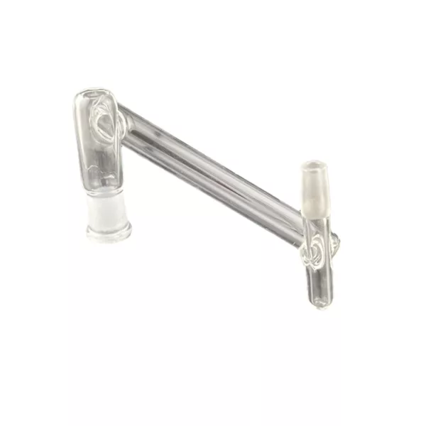 Clear plastic pipe with 90 degree bend, made of flexible material. Standalone object, not connected to anything else. #10M10FReclaimerDropdown #NN259