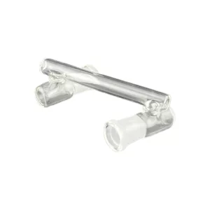 A clear plastic pipe with two tubes and buttons for a plumbing system, listed as NN265 on a smoking company website.