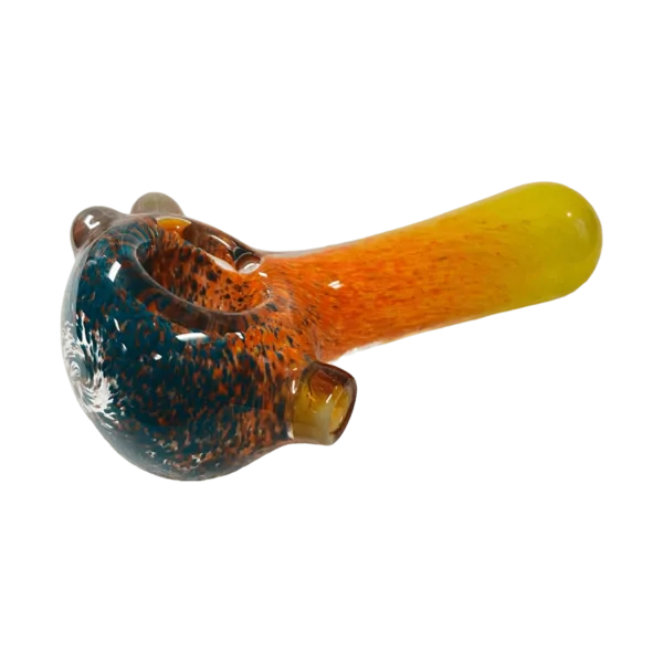 Colorful glass pipes made from high-quality flake frit for a unique smoking experience. Shop now at Flavour Town Glass.