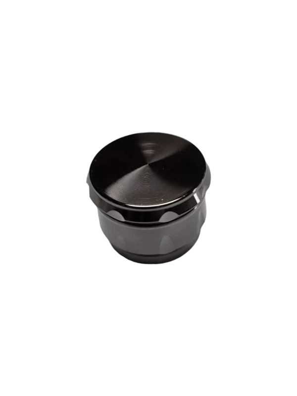Durable black plastic container with tight-sealed lid and small air hole for storing small items.