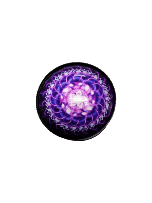 White Girl Grinder - BVGS110, featuring a purple and white circular design with a black center. Low resolution image.