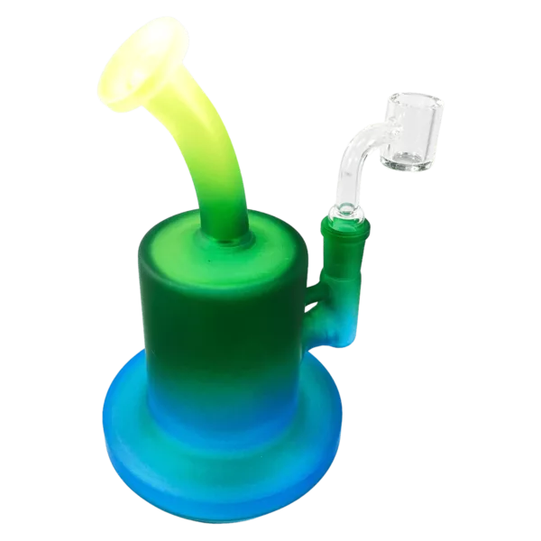 Vibrant tricolor glass water pipe, CCJLE263, adds a unique touch to any room as a decorative item.