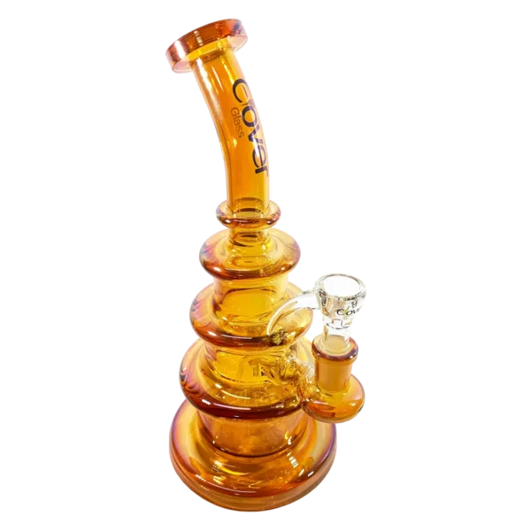 Indulge in a little luxury with our Mini Wedding Cake Water Pipe WPD233, a clear glass bong with a unique circular design.
