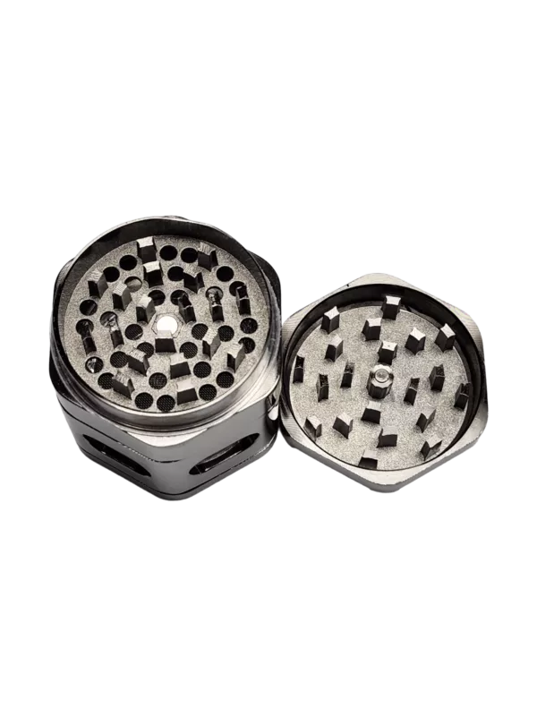 Grind herbs & spices with ease using Hexagon Window Grinder from BVGS157. Circular shape, metal handle & knob for easy use.