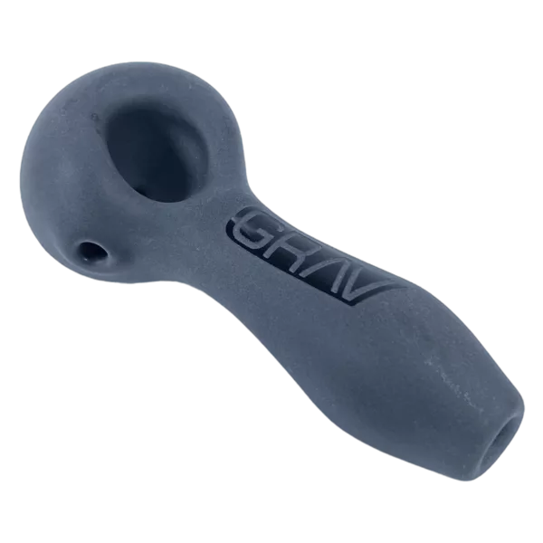 Black SandBlasted Spoon Grav handle, ergonomic grip, small hole, durable construction, easy to clean and store.